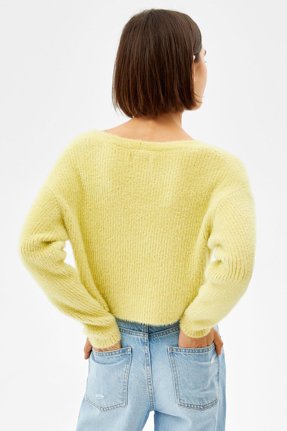 Fuzzy Button-Up Cardigan - immagine 2