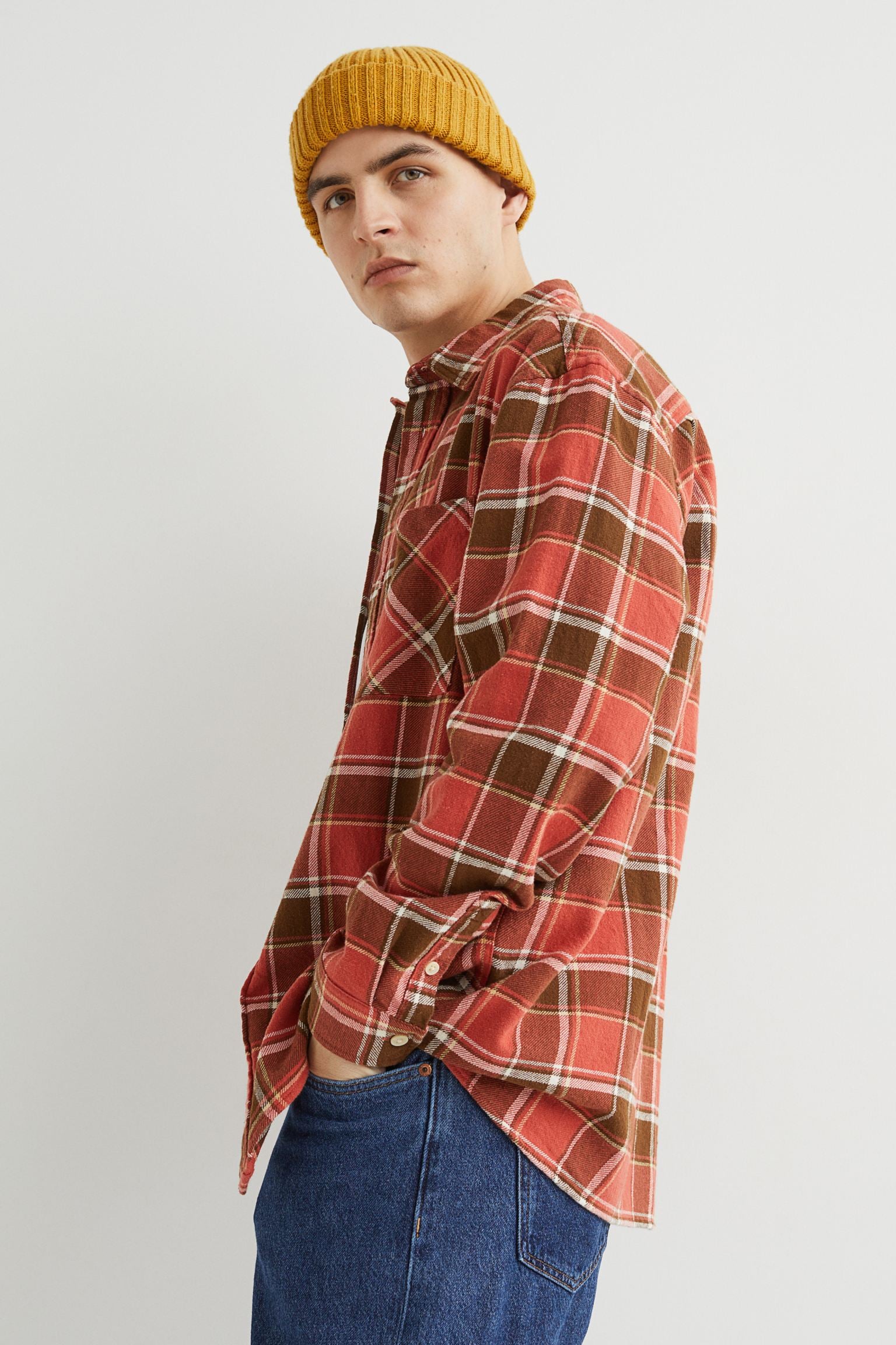 Relaxed Fit Plaid Flannel Shirt - immagine 3
