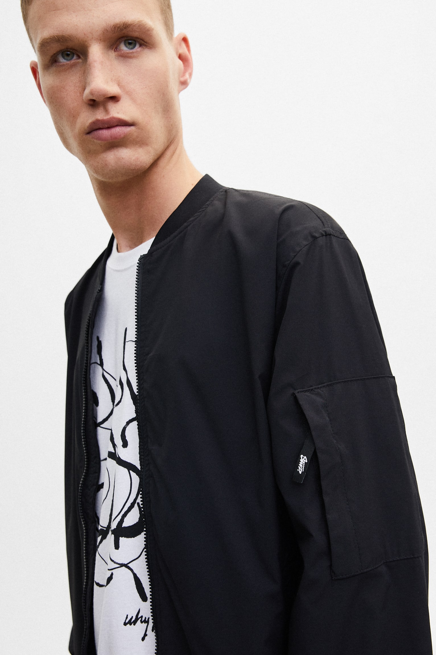 Lightweight Zipped Bomber Jacket - immagine 3